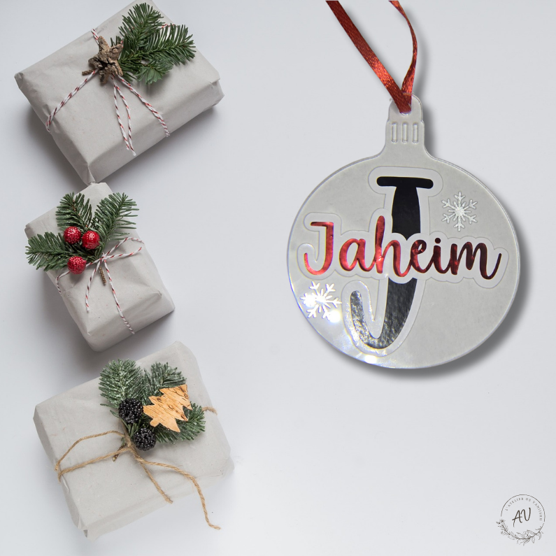 SUSPENSION BOULE DE NOEL ACRYLIQUE