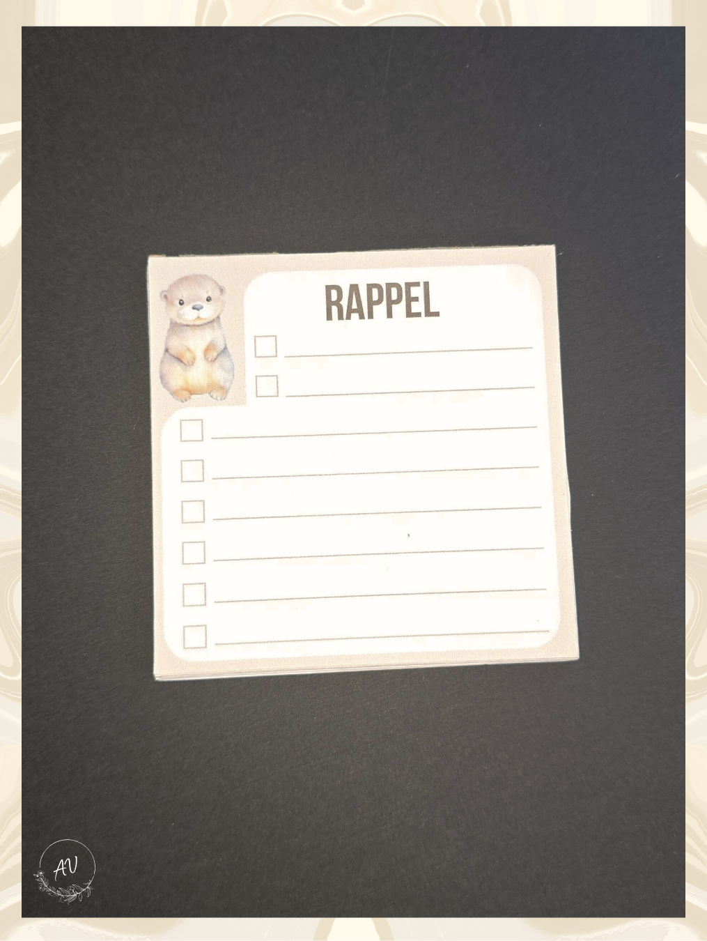 BLOC NOTE RAPPEL - COLLECTION LOUTRE