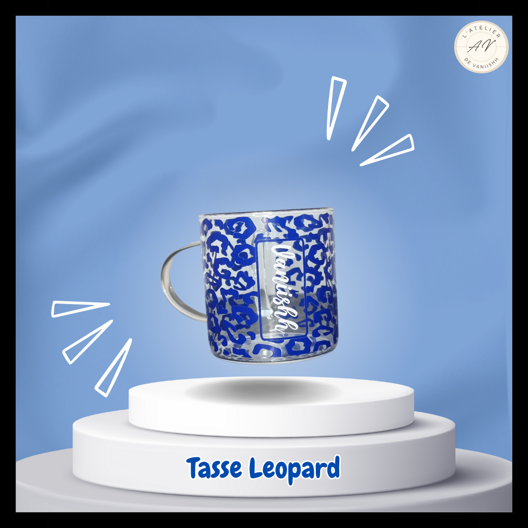 TASSE LEOPARD AVEC PRENOM