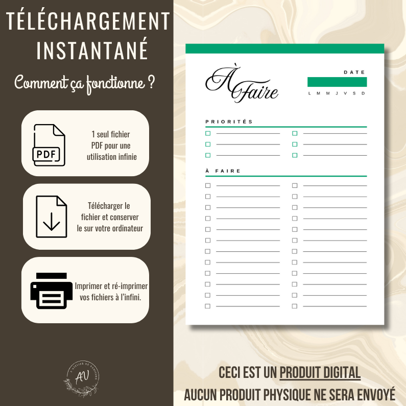 TO DO LIST A4 - IMPRIMABLE