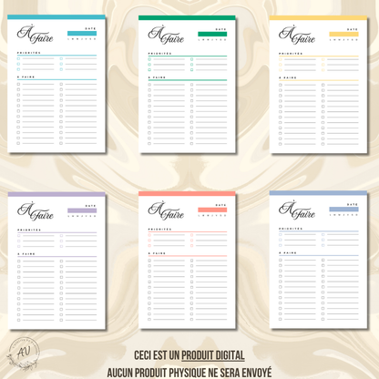 TO DO LIST A4 - IMPRIMABLE
