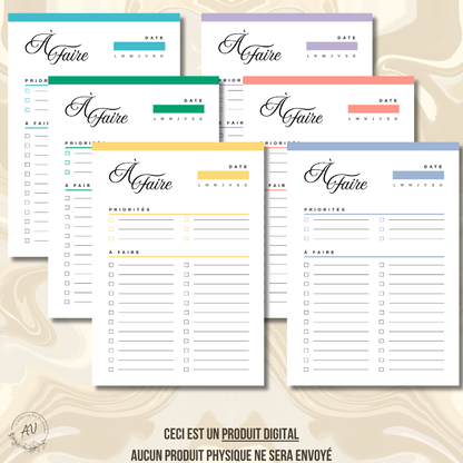 TO DO LIST A4 - IMPRIMABLE