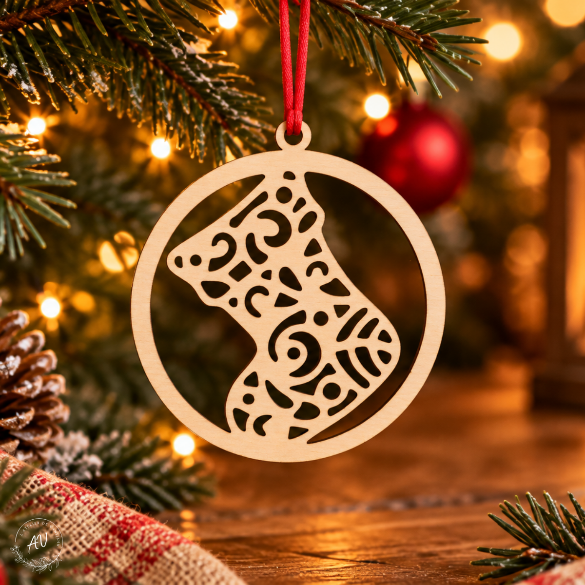 SUSPENSION DE NOËL EN BOIS