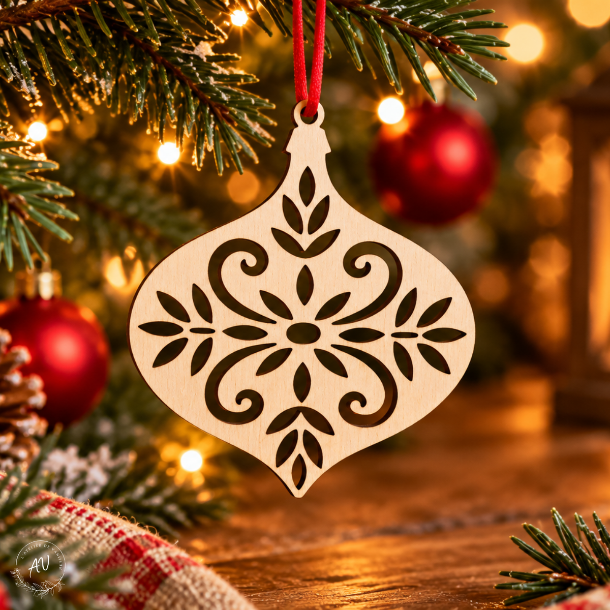 SUSPENSION DE NOËL EN BOIS
