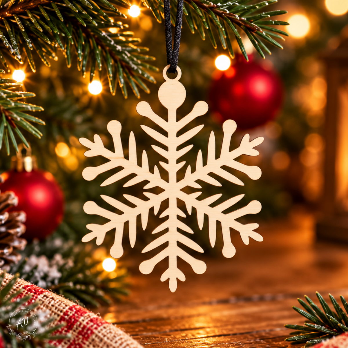 SUSPENSION DE NOËL EN BOIS
