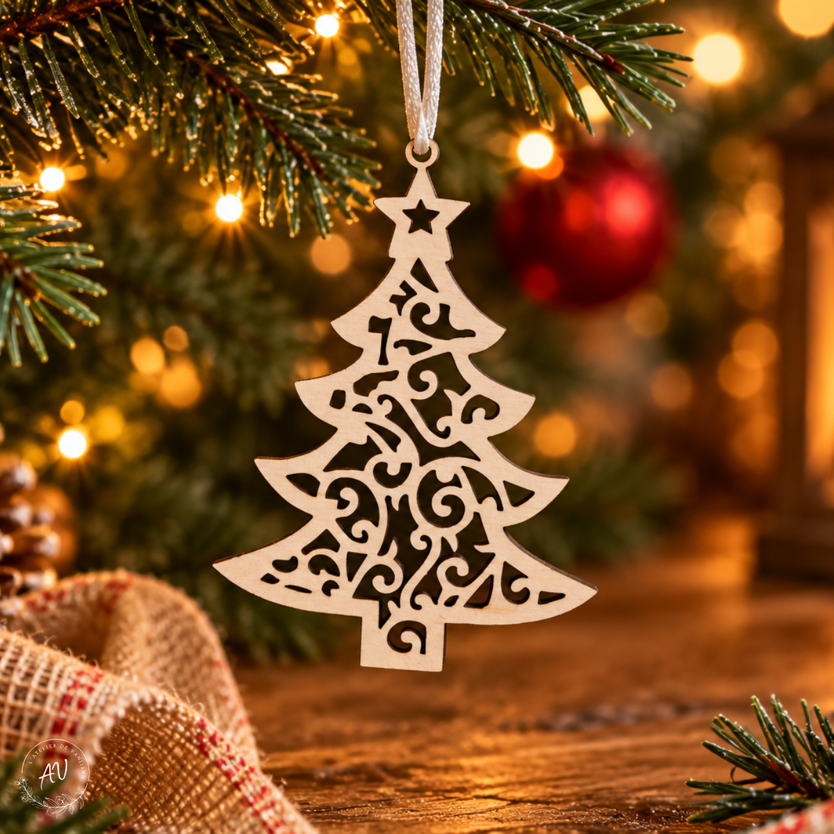 SUSPENSION DE NOËL EN BOIS