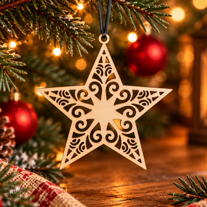 SUSPENSION DE NOËL EN BOIS